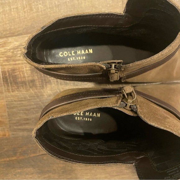 Cole Haan Hayes Leather Strap Suede Booties - Picture 9 of 12